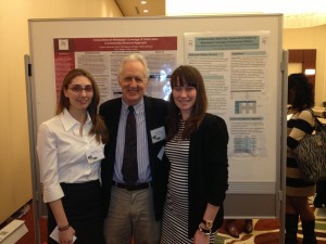 Juniors Jordan Kohn and Sally Milnes with TCNJ Communications professor Dr. John C. Pollack at the  biannual DC Health Communication Conference 