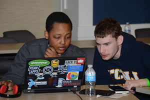 Area students collaborated and competed during a 24-hour window Feb. 22-23 at the second annual HackTCNJ on The College of New Jersey campus, sponsored by the College and area businesses.