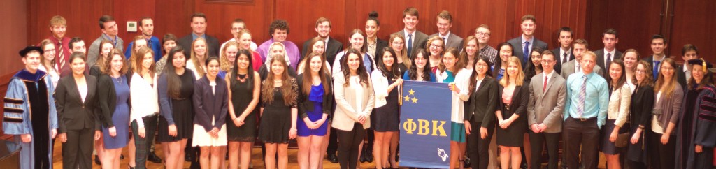 69 new members were inducted to Phi Beta Kappa in 2016. Photo by Kim Ilkowski.