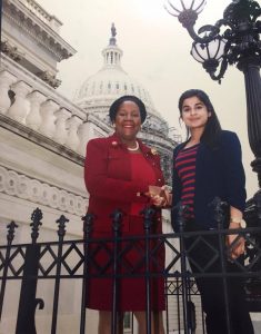 Bunyad Bhatti, right, with Texas Congresswoman Sheila Jackson Lee.