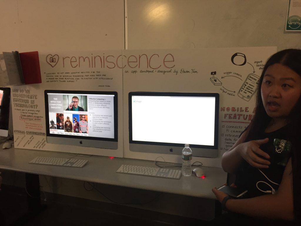 Interactive multimedia grads question, advance technology at senior showcase