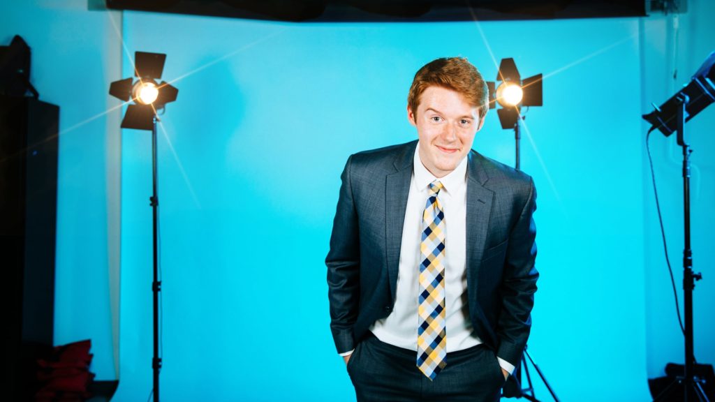 Kevin Walsh ’19 takes his cues from Jimmy Fallon and Stephen Colbert in two coveted internships