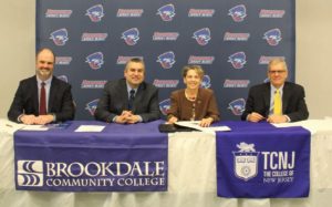 TCNJ signs articulation agreement with Brookdale Community College