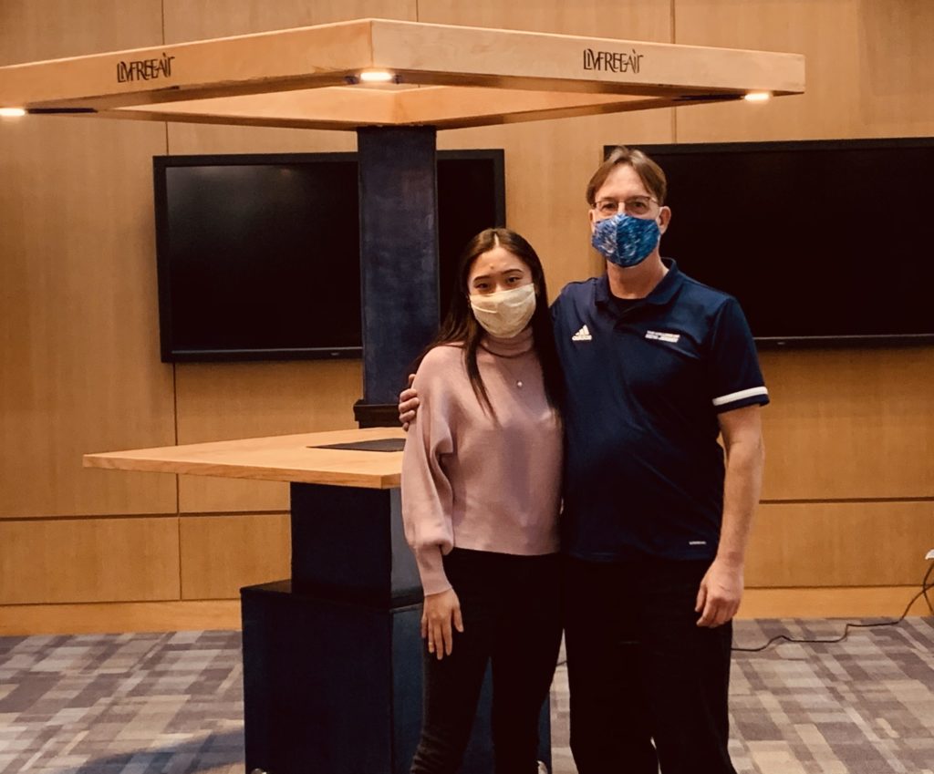 Breathing Easier: How one student and her alumnus dad are taking the fight against COVID-19 to the air