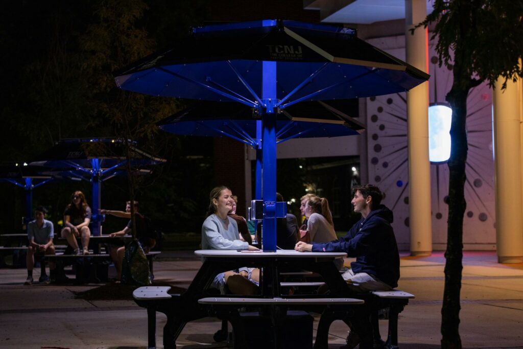 Six new solar tables keep TCNJ charged up and fully connected