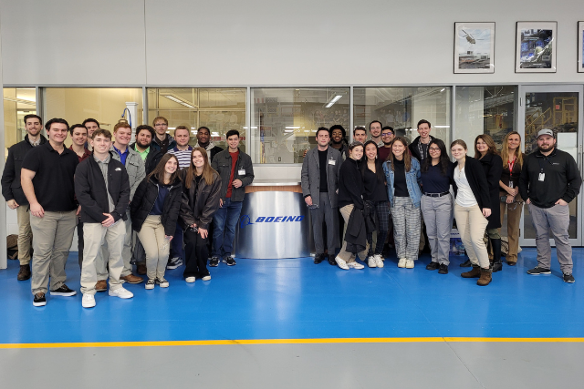 Flying high: Engineering students tour Boeing helicopter factory