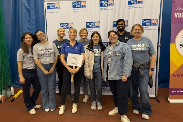 Members of TCNJ's Division of College Advancement volunteer to Strike Out Hunger