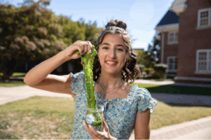 Daniella Conte with her homemade slime jar